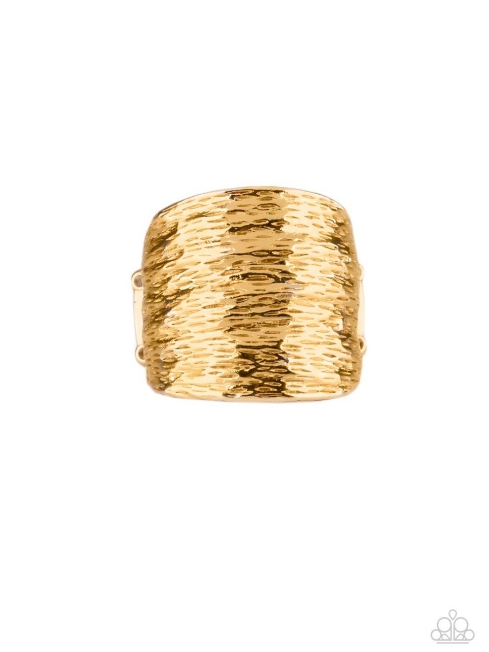 Paparazzi Hammered Gold Dome Cocktail Ring Paleo Patterns Thick Band Jewelry
